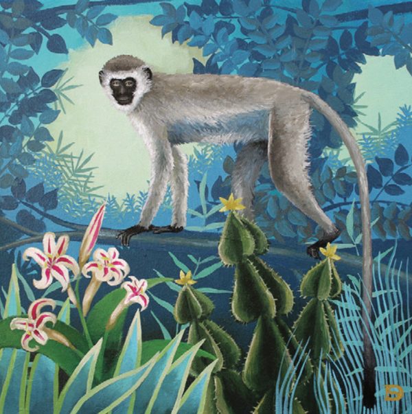 Vervet Monkey Print Recycled Placemats (Set of 4) For Cheap - Image 3