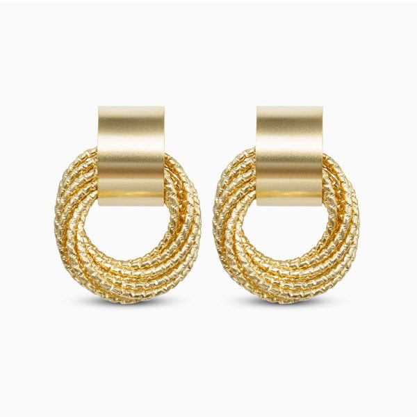 Metal Ring Tassel Earrings Fashion