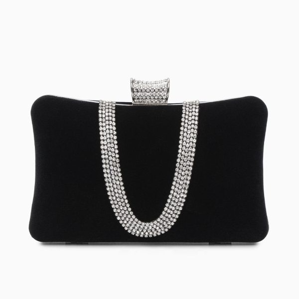 (CS) Velvet Sparkles Clutch Bag on Sale