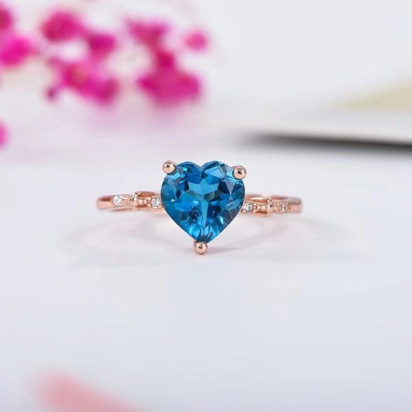 Blue Heart Ring on Sale - Image 4