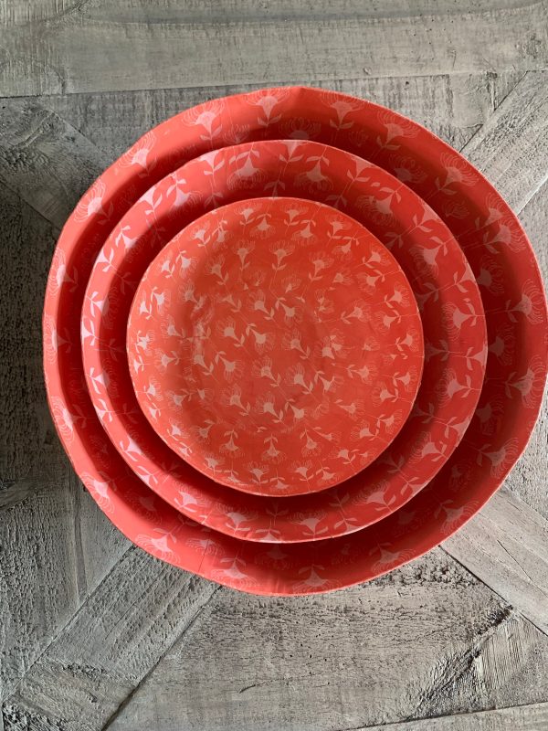 Wola Nani Floral Paper Mache Bowls Hot on Sale - Image 4