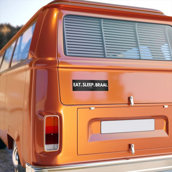 Eat. Sleep. Braai. Bumper Sticker For Discount