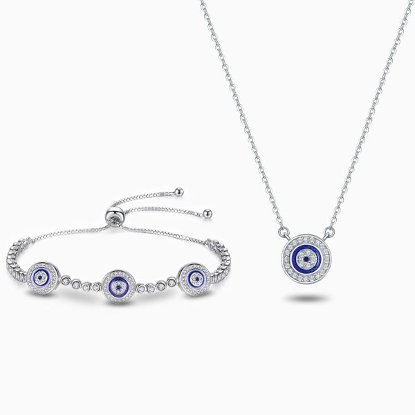 Dazzling Symbolic Evil Eye Jewelry Set Supply