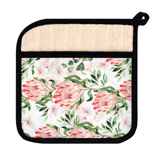 Watercolor Proteas Pot Holder with Pocket For Discount - Image 2