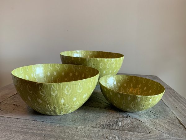 Wola Nani Floral Paper Mache Bowls Hot on Sale - Image 3