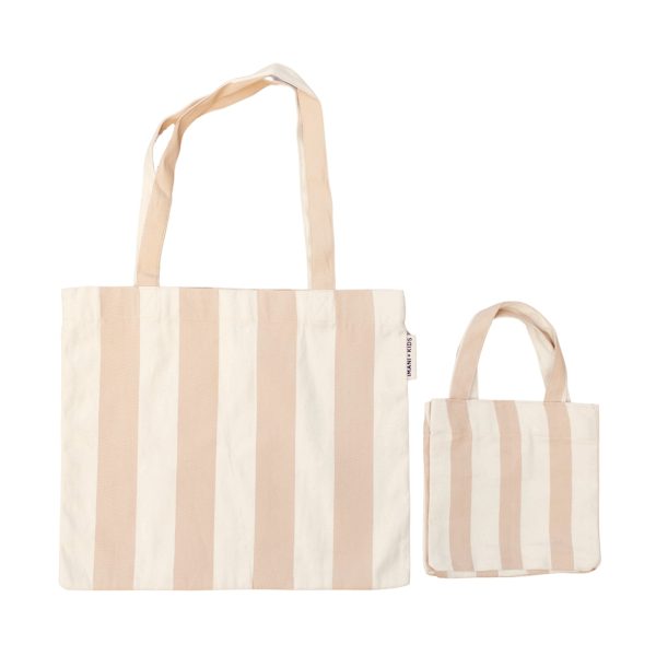 striped mommy + me tote Sale