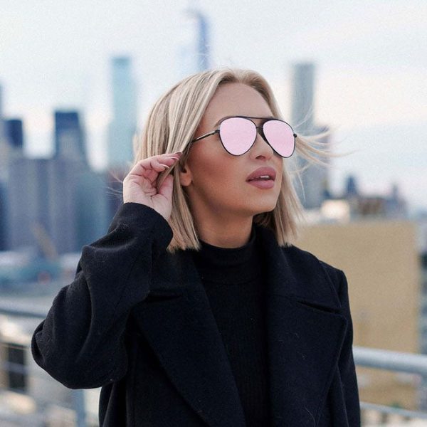 Megan - Rosegold Metal Aviator Sunglasses Sale - Image 4