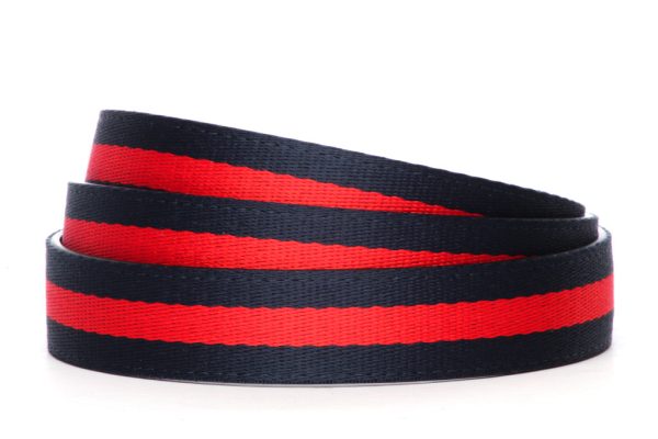 1.25  Navy-Red Stripe Cloth Strap Cheap
