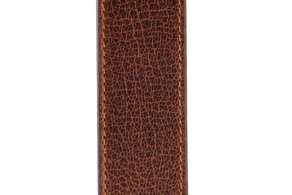 1.5  Dark Tan Heritage Buffalo Vegetable Tanned Leather Strap on Sale - Image 3