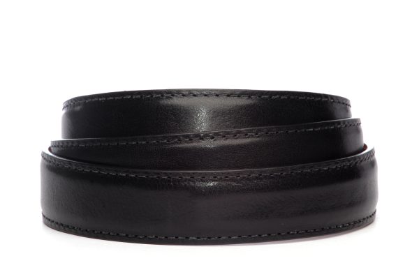 1.25  Black Italian Calfskin Strap Cheap
