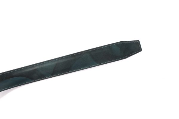 1.25  Blackened Blue Marbled Buffalo Leather Strap For Cheap - Image 2