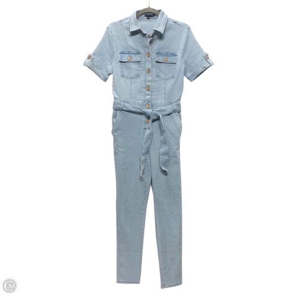 Jumpsuit By Haute Monde In Blue Denim, Size: M Online Hot Sale
